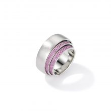 Platin Ring "Tenda" mit pinken Saphiren von Henrich & Denzel bei Juwelier Fridrich in München